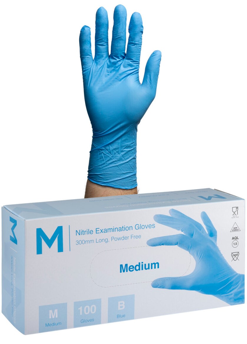 Nitrile Long Cuff Sky Blue Gloves 6.0g