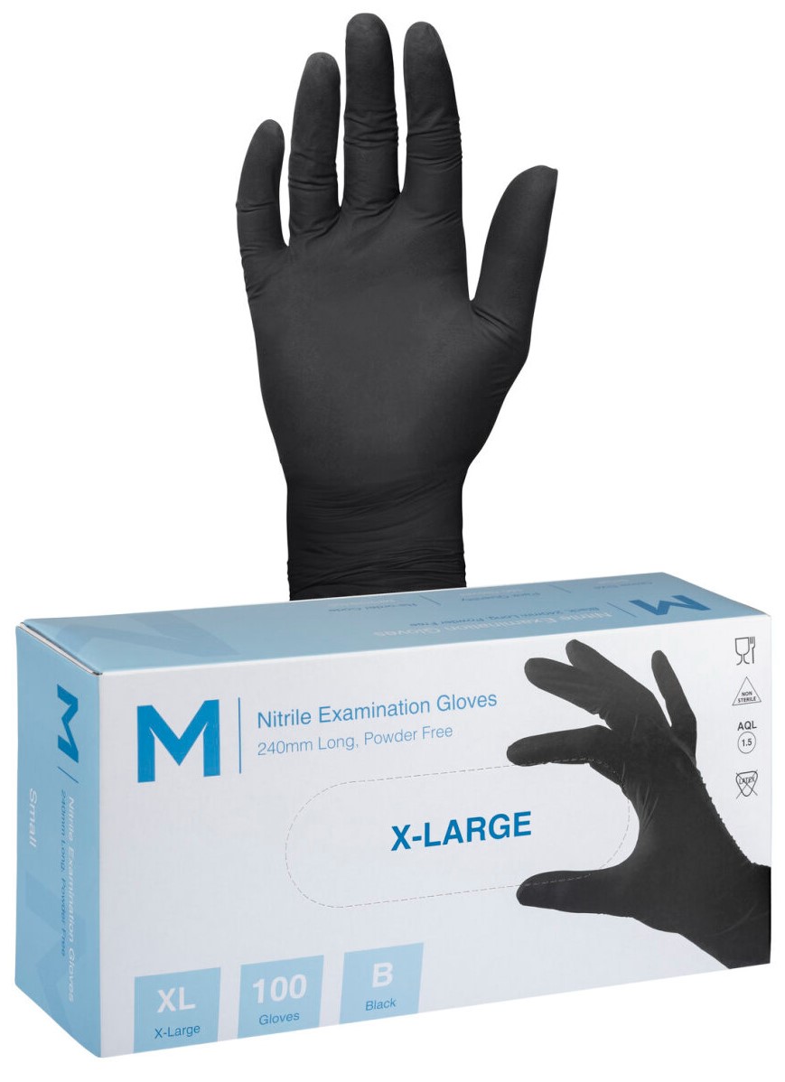 nitrile gloves b and m