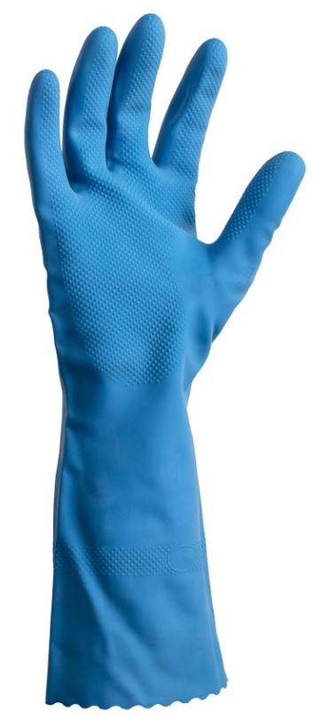 Silverlined Blue Rubber Gloves