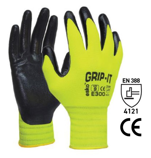Nitrile HiVis Work Gloves