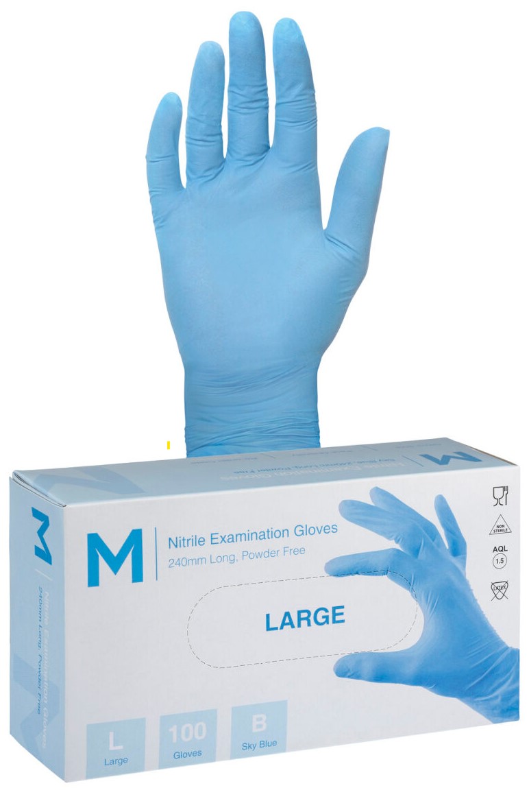 Nitrile Sky Blue Gloves 5.0g