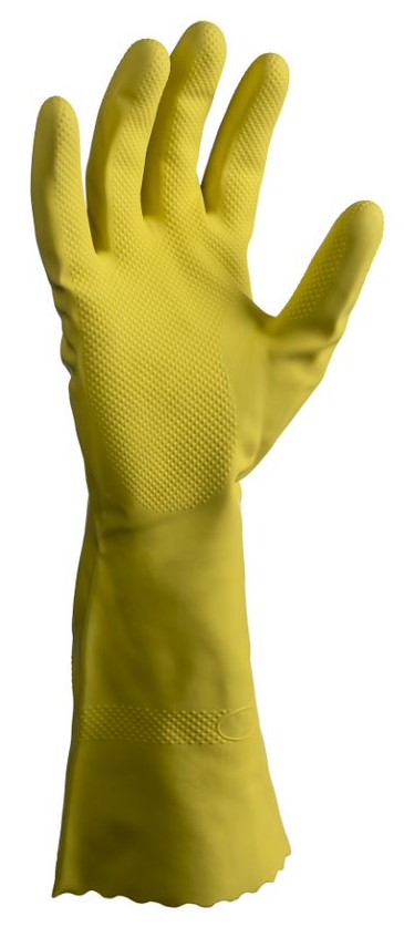 Silverlined Yellow Rubber Gloves